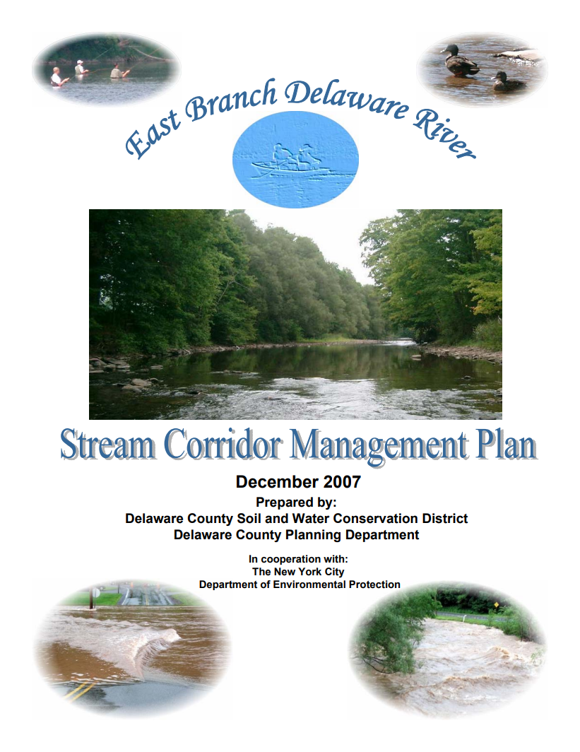 Cover image of the "East Branch Delaware River Stream Corridor Management Plan."